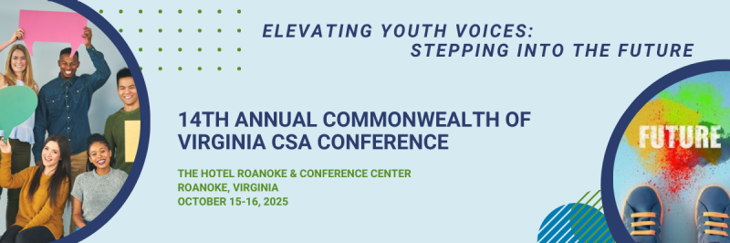 CSA 2025 website banner 14th Annual Commonwealth of Virginia CSA Conference