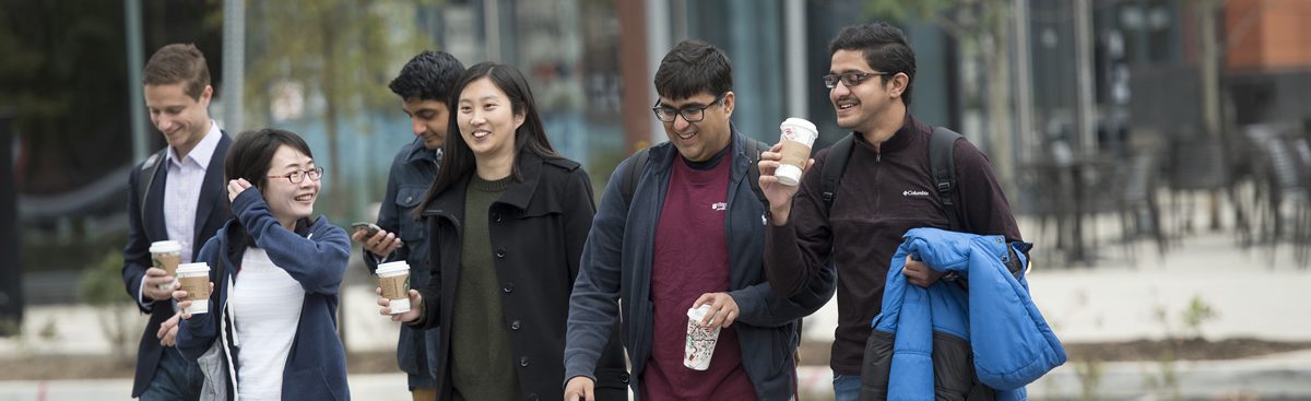 Students walking